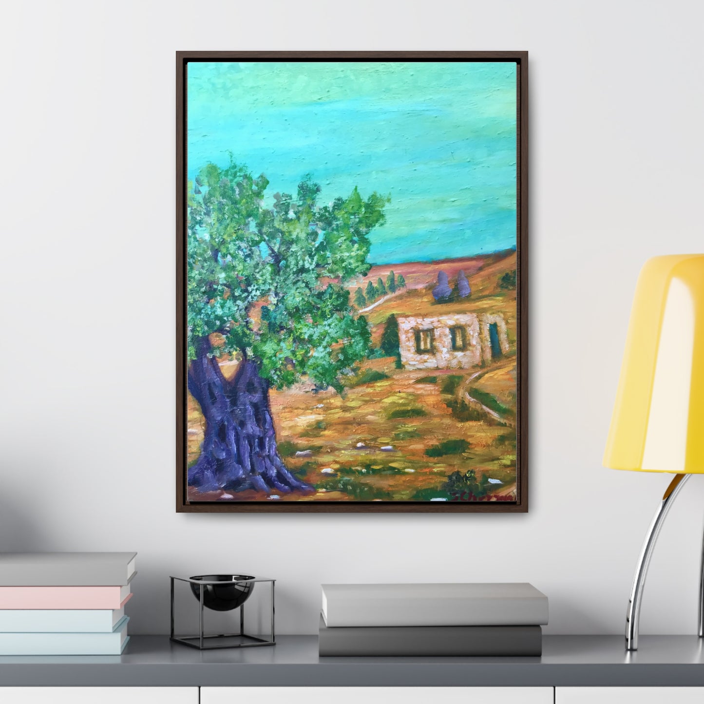 Sergio Cherniak "Village view" print on canvas