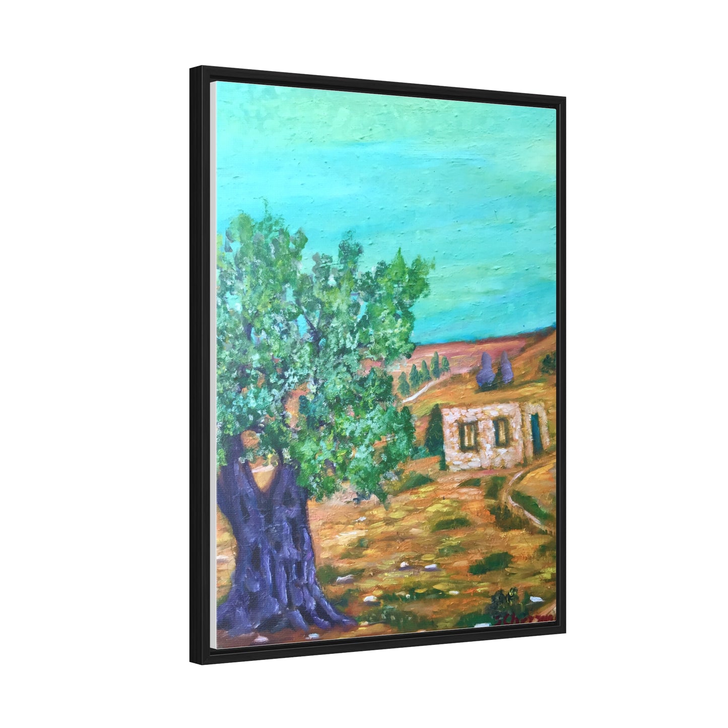 Sergio Cherniak "Village view" print on canvas