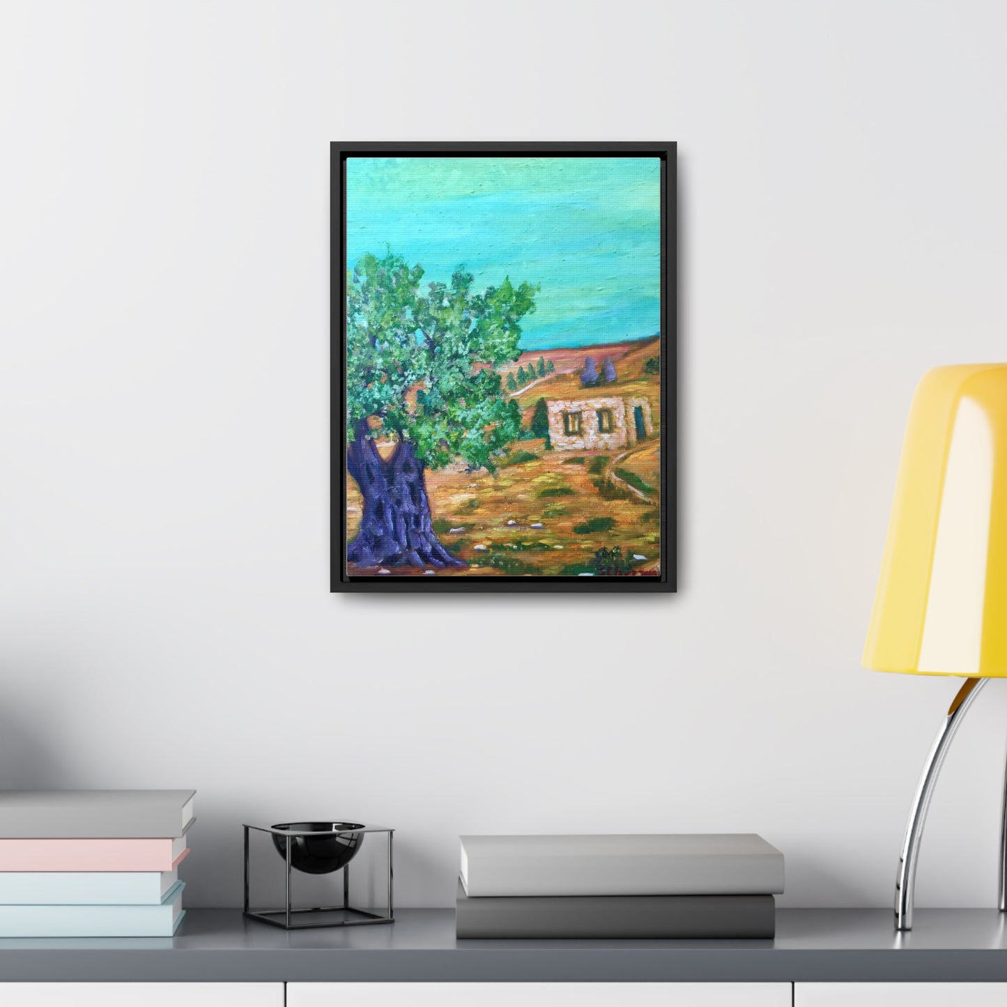 Sergio Cherniak "Village view" print on canvas