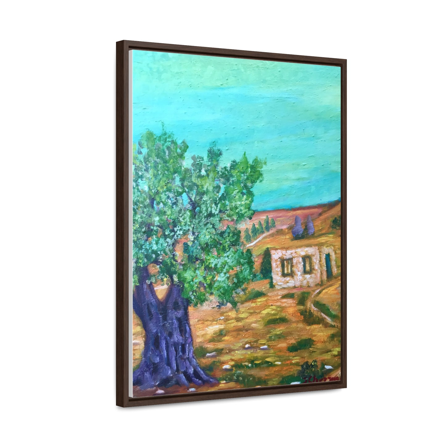 Sergio Cherniak "Village view" print on canvas